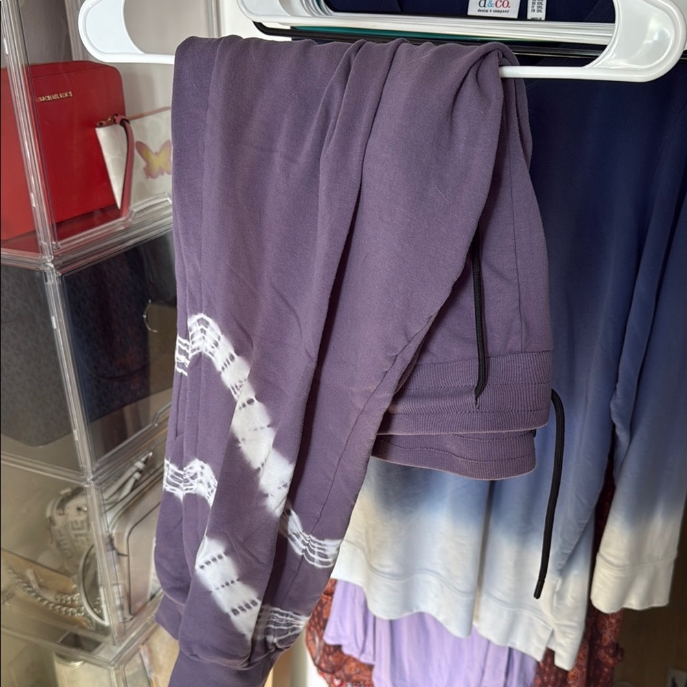 Purple Tie-Dye Sweatpants